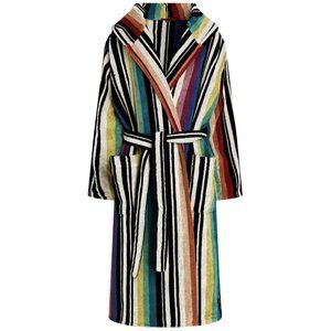SOLD | Missoni Hooded Bathrobe L Striped Belted Cotton-Terry Unisex